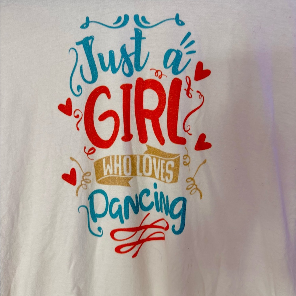 White Graphic Tee with Colorful Print